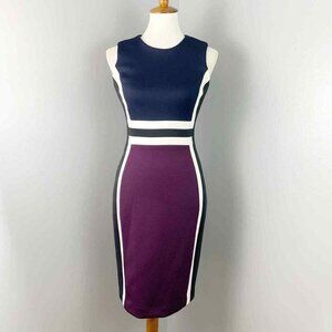 Calvin Klein Colorblocked Scuba Dress Size 14
